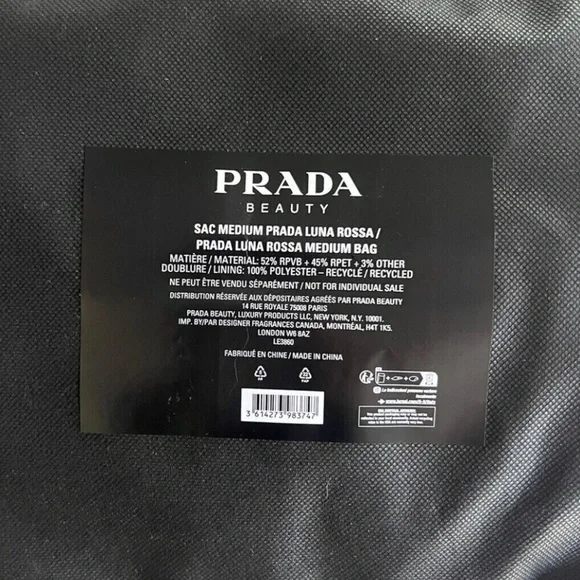 PRADA Bag Limited Edition Drawstring Pouch with Dust Bag NEW